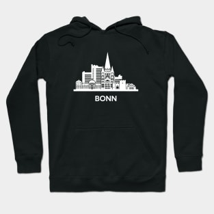 Bonn Skyline, white Hoodie